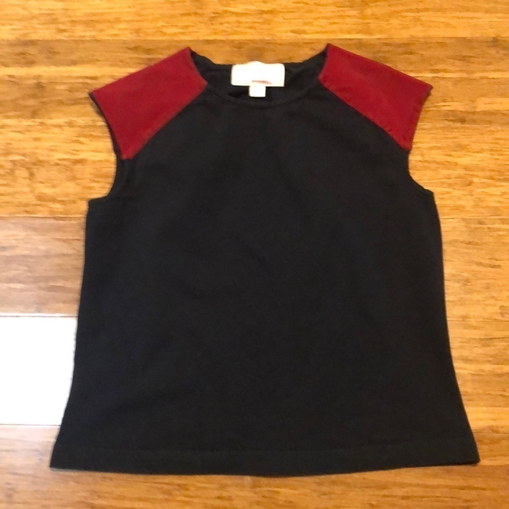 St. John Sport navy blue & red sleeveless top. 6